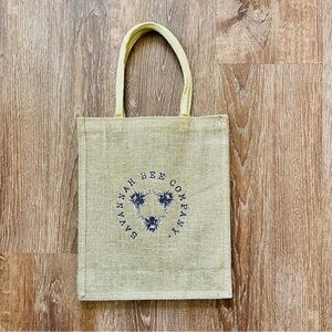 Savannah Bee Company Burlap Tote Bag